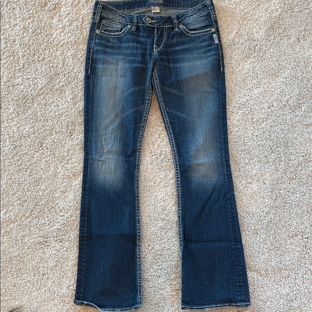 Silver Jeans Women's Dark Blue Boot Cut Jeans